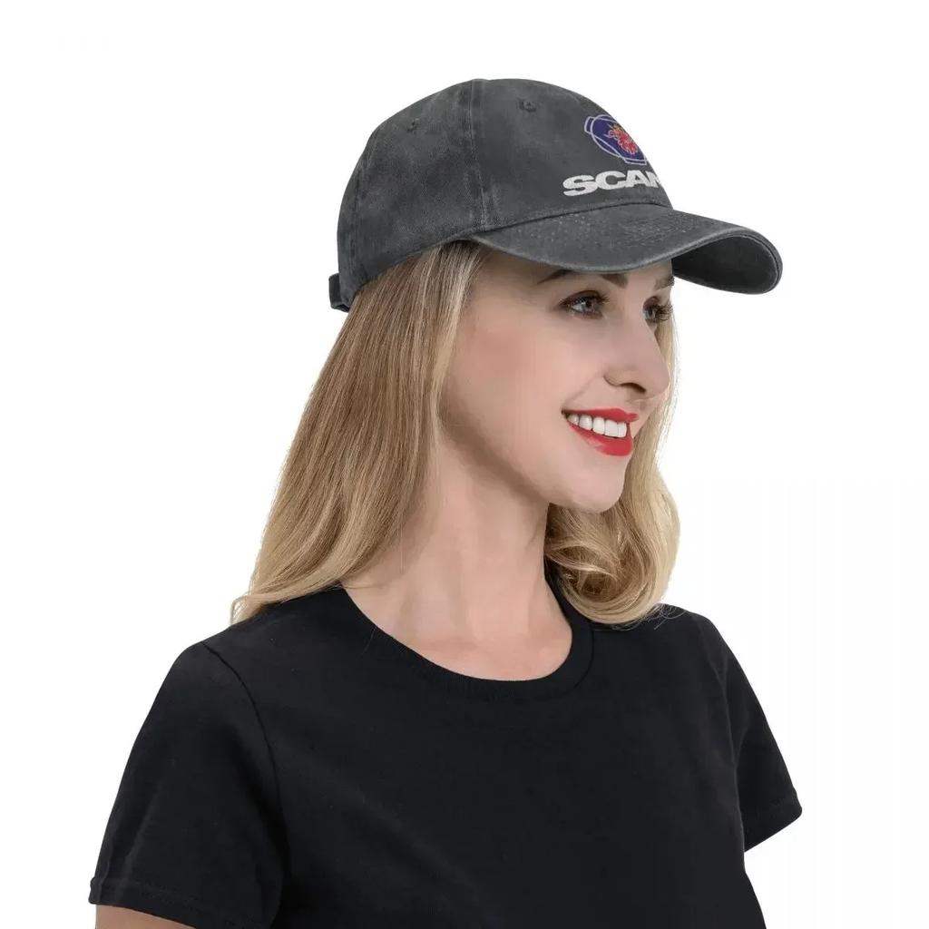 Svezia Saabs Scanias Cappellino da Baseball Vintage Usurato Lavato Cappellino da Sole Unisex Stile Outdoor Estivo Cappellini Regolabili