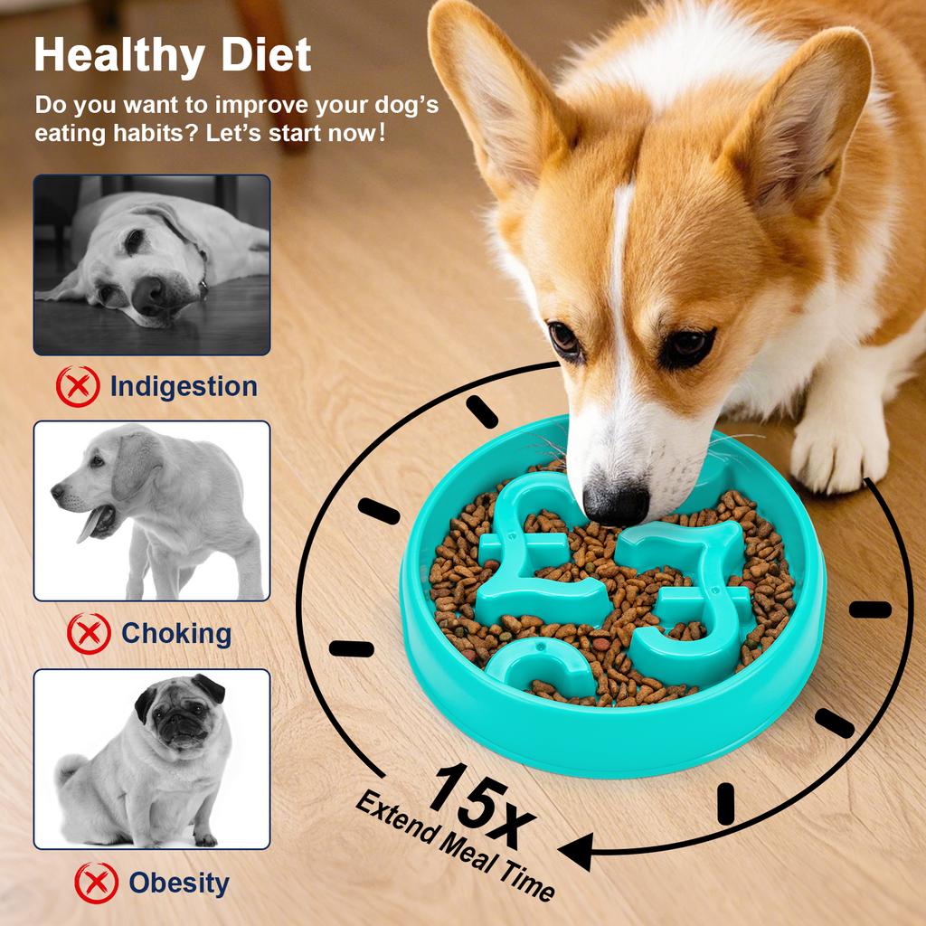 Dog Cat Slow Food Feeder Bowl Anti Choking Bowl Puppy Slow Eating Feeder Dishes Prevent Obesity New Product Variety Pet Supplies