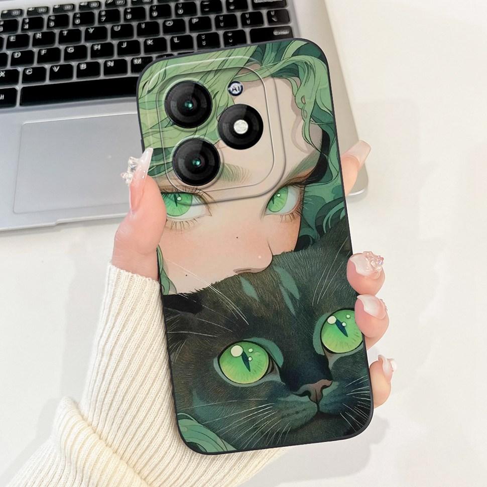 For ITEL A70 Case A665L Luxury Panda Painted Cover Silicone Soft TPU Phone Case For ITEL  A 70 80 A70 A80 ShockProof Back Cover