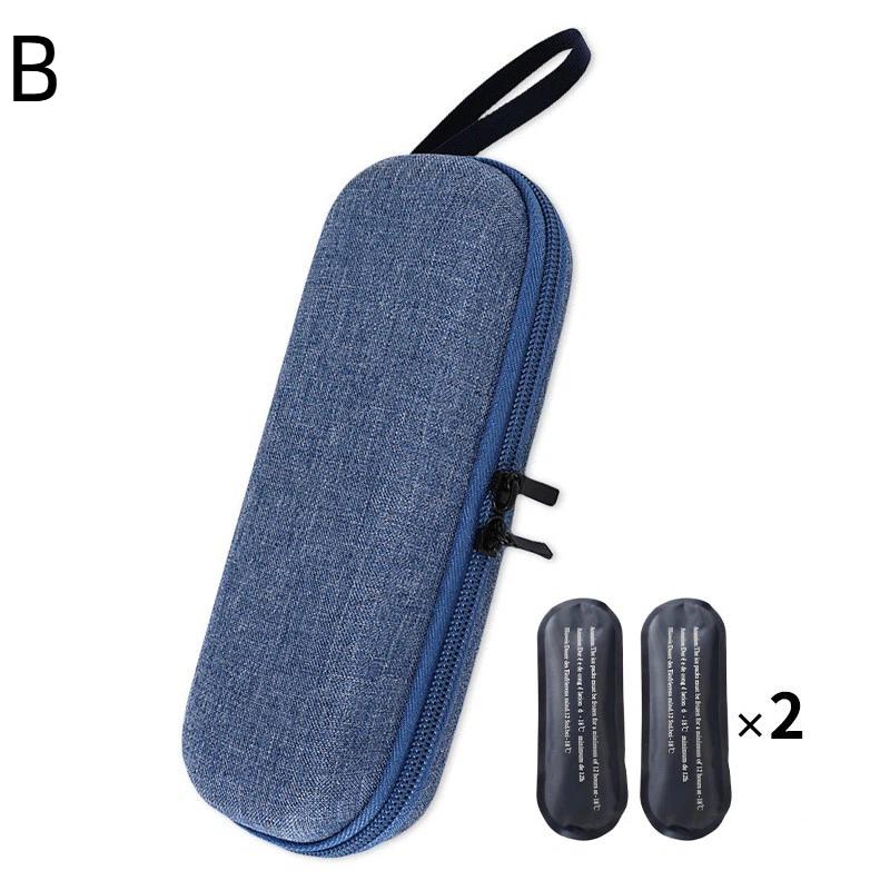 Insulin Medication Travel Cooler with Two Ice Packs for Safe and Efficient Temperature Maintenance