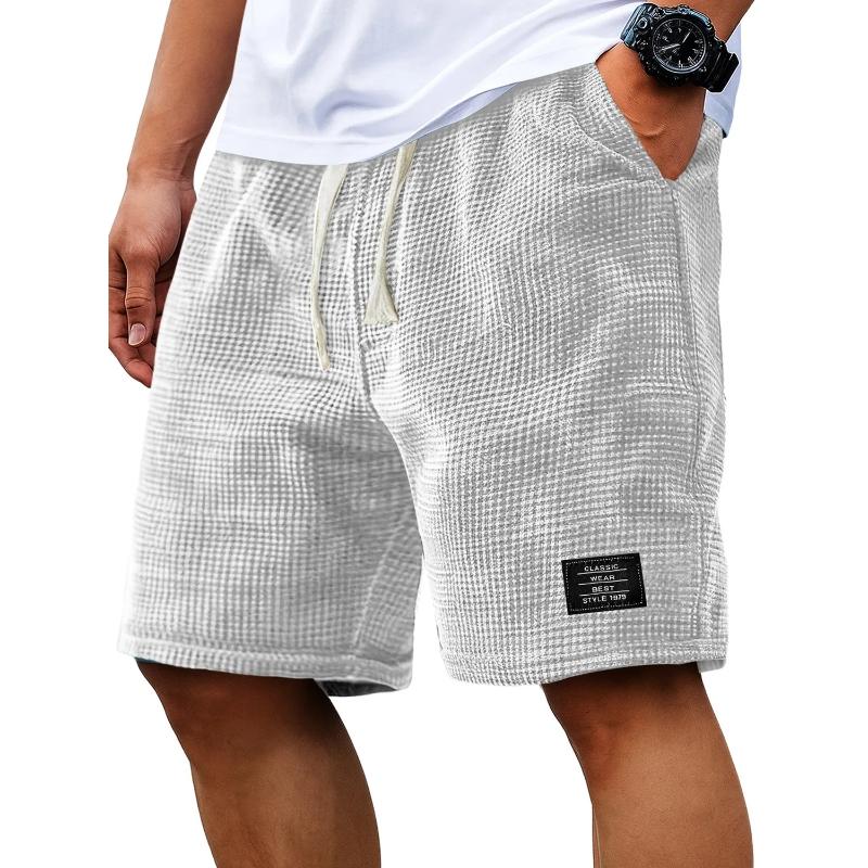 BOUTIQUEAA Herenshorts Wafelstructuur Casual Shorts Zomerklaar Losse Pasvorm Ademend 5-Inch Shorts Amerikaanse Stijl Herenmode 3XL