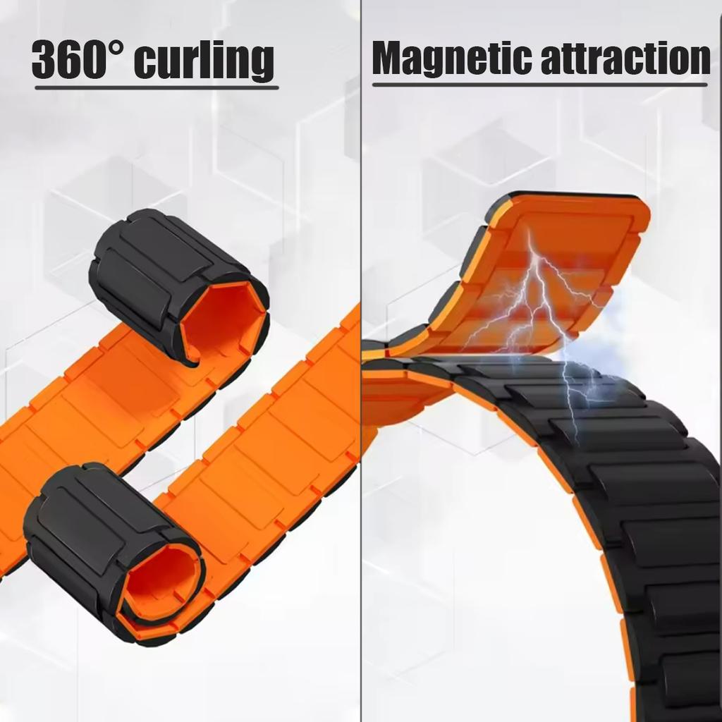 For Samsung Galaxy Watch Band 8 Classic 46mm No Gaps Magnetic Strap for Galaxy Watch 8 40mm 44mm Sport Silicone Wristband Correa