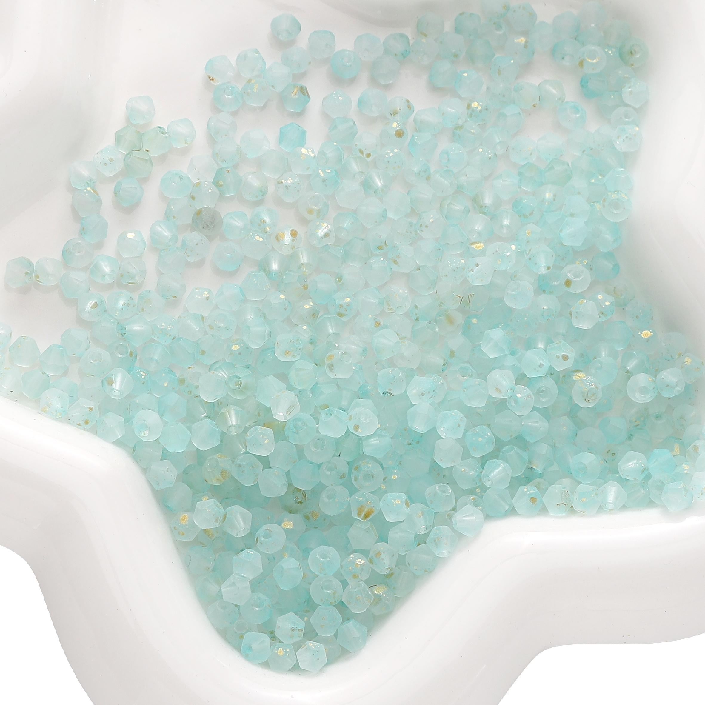 

140 шт. двухконечные граненые стеклянные бусины, глазурь, посыпка, бисер для самостоятельного изготовления браслетов, ожерелий и ювелирных изделий синий