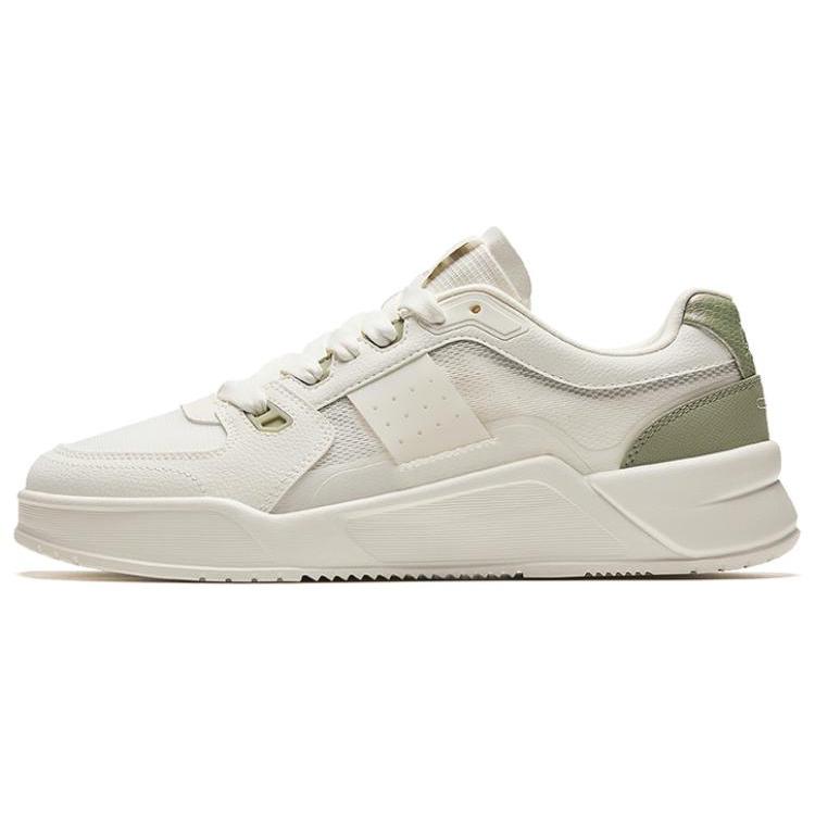 New Anta Cushioning Wear Resistant Low Top Skateboard Shoes Men's White Green 112428013-1