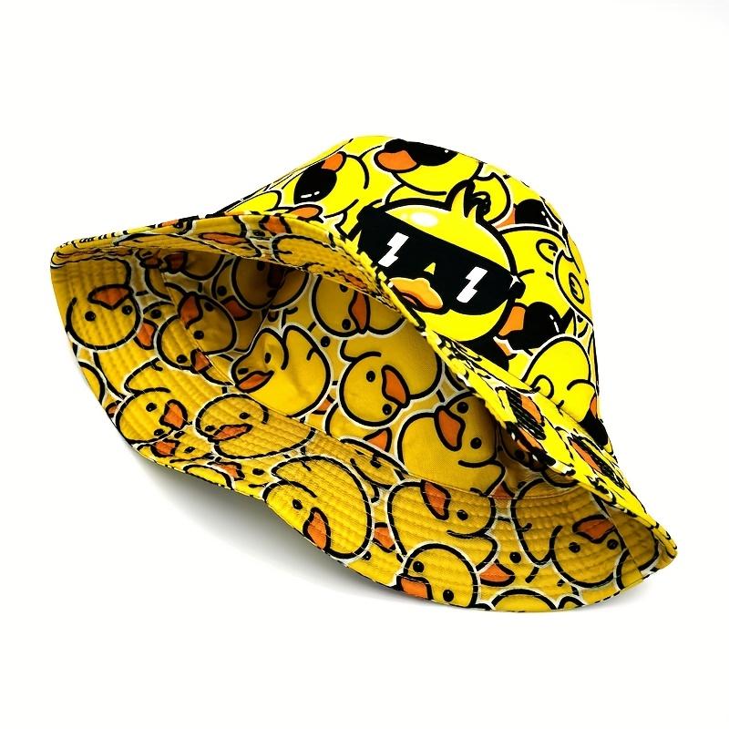 Ochelari de Soare Drăguți cu Imprimeu de Rață Pălărie Tip Bucket cu Imprimeu Digital Față-Verso Ușori Eleganți Unisex Cadou Perfect Activități în Aer Liber