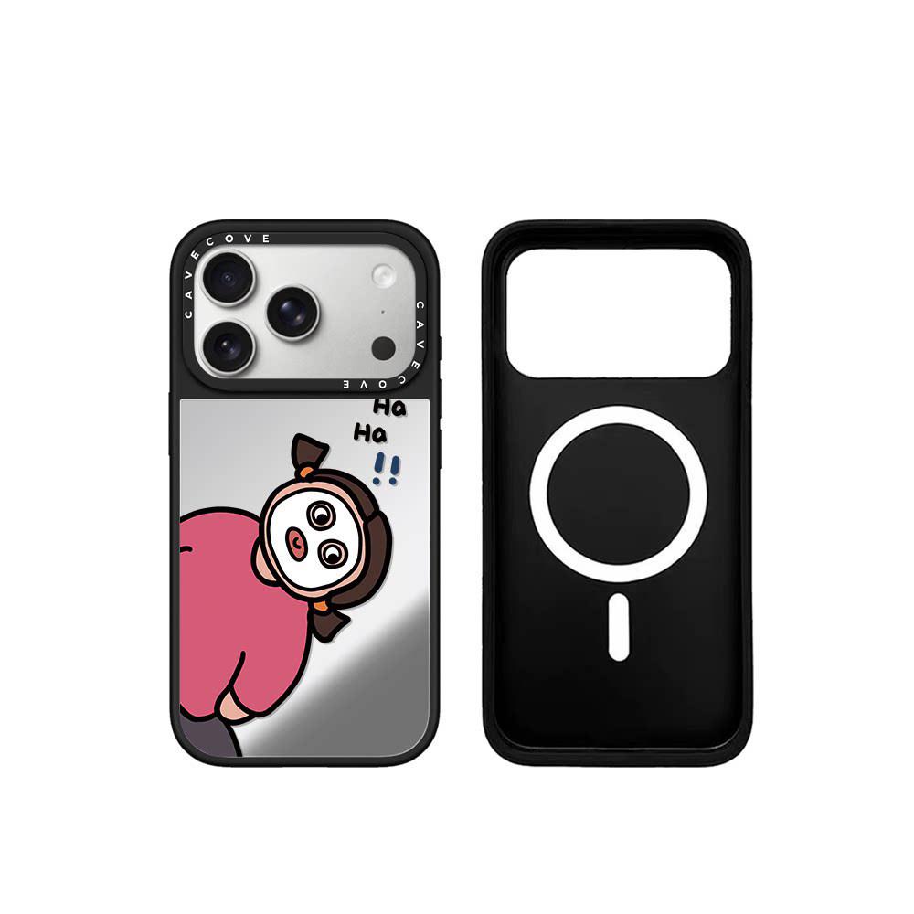 Prank Mask Girl MagSafe Magnetic Phone Case for Apple 12/14/17 Pro Max - Cute and Fun Design