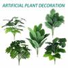 Palm Tree Artificial Plant Leaves Vibrant Green Lifelike Plant  Tabletop Decoration