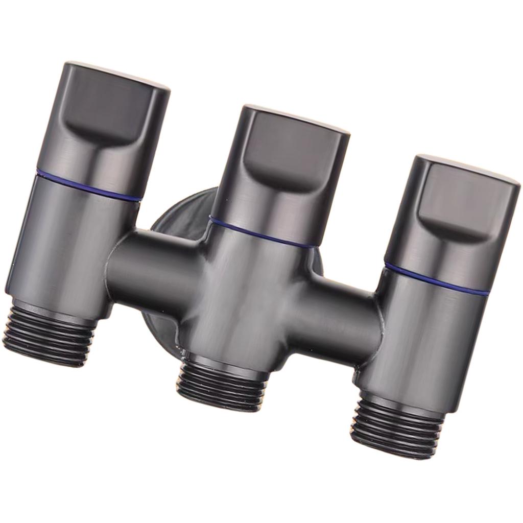 3 Way Water Diverter Valves Steel Quick Connect Splitter Versatile 3 Way Water Distributor for Kitchen Bathroom Garden