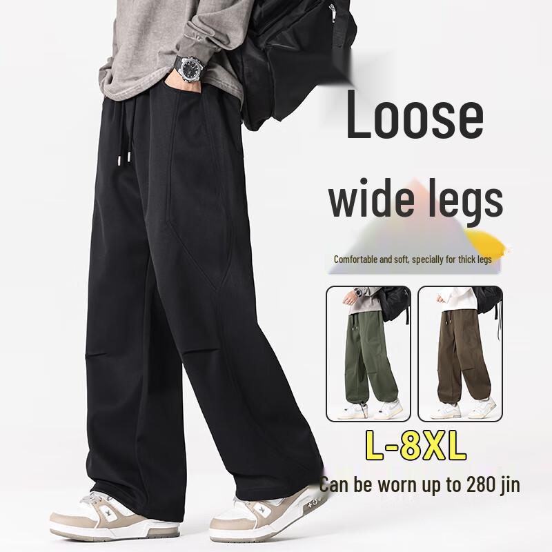 

Men s Loose Fit Straight Leg Cuffed Casual & Sports Pants 5XL