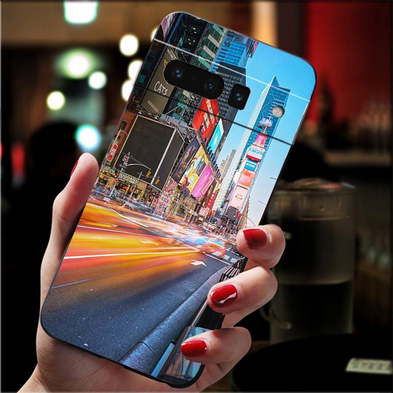 

Phone Case For Google Pixel 10 9 Pro XL 9A 8 7 6 Pro Pixel 8A 7A 6A Pixel 8 7 6 5 New York City Times Square Taxi Google Pixel 9a
