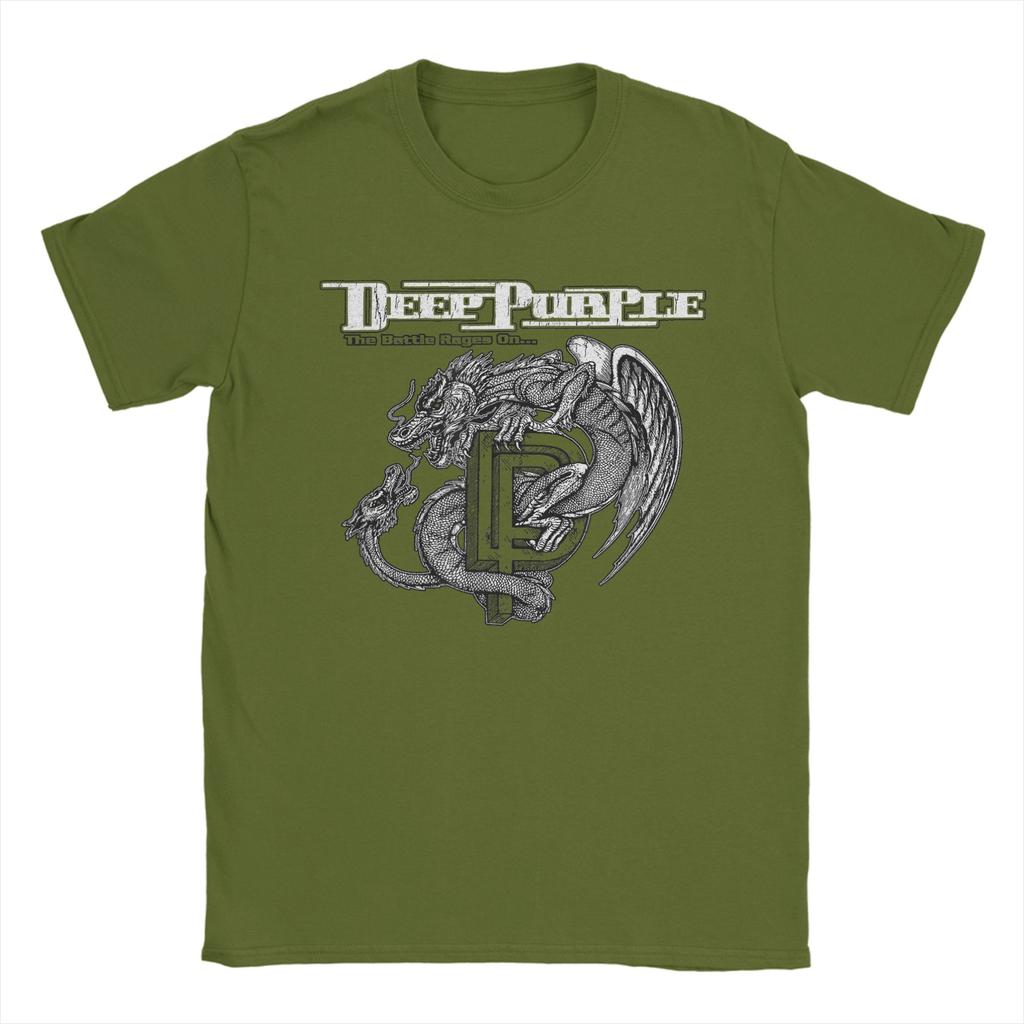 Deep Purple Official Battle Rages On Cotton TShirt For Unisexs Summer O Neck Harajuku Tee Shirt Big Size Printed Clothing