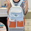 Schoolbag Lightweight Schoolbag Student Contrasting Color Design Simple Middle School Student College Student Backpack Outdoor Travel Leisure