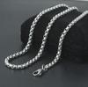 Men's Stainless Steel Pearl & Titanium Clavicle Necklace - Square Chain Design