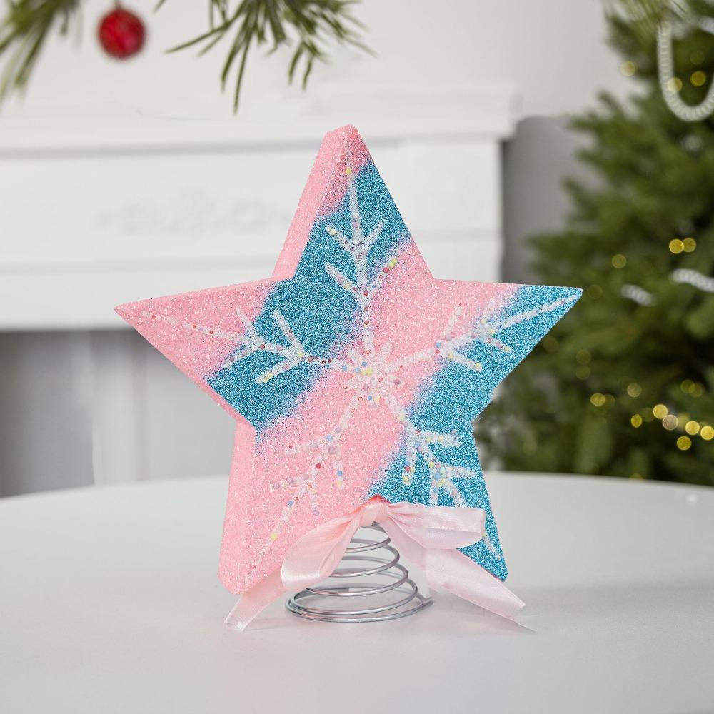 Colorful Icing Design Candy Christmas Tree Topper Festival Party Scene Decoration New Year