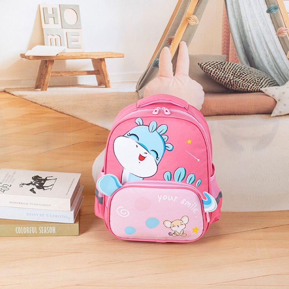 New Large Capacity School Bag Lightweight Waterproof Simple Schoolbag Dinosaur Oxford Luggage Bag Children