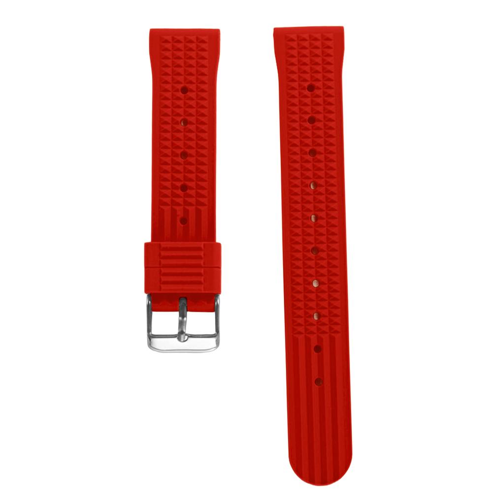 FKM Rubber Waffle Watch Strap 18mm 20mm 22mm Fluororubber Universal Diver Waterproof Comfortable Sports Fast Release Watchbands