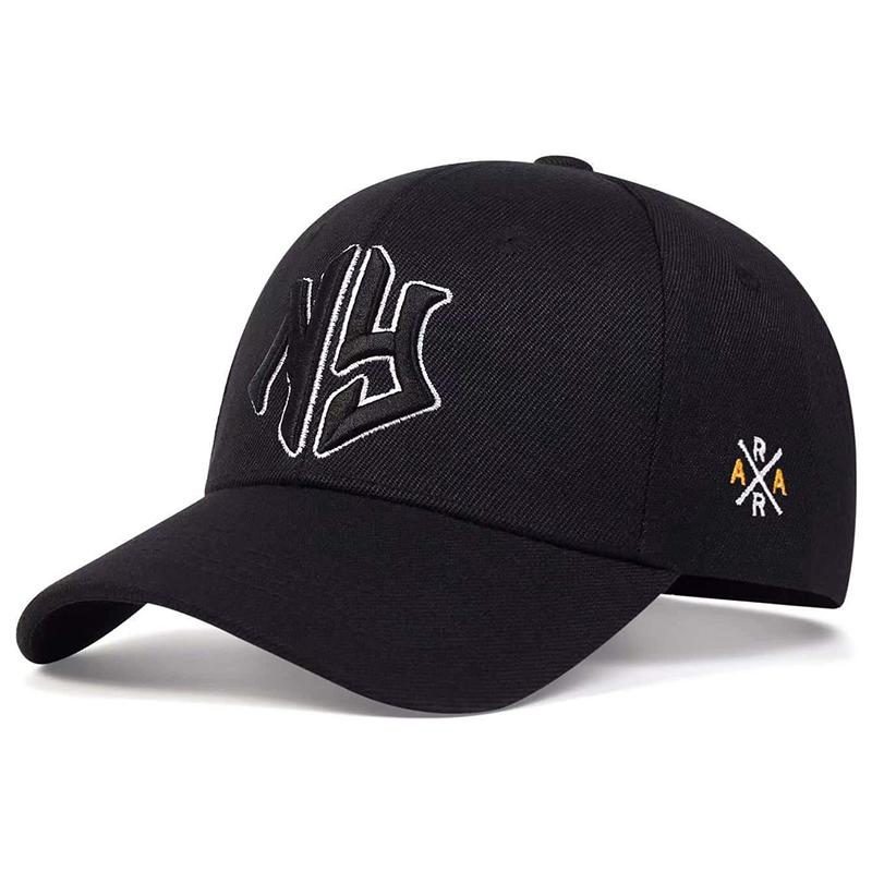 Cap Factory Men's Letter Embroidery Baseball Cap Women Outdoor Leisure Sunscreen Hat Couple Sports Hats Trucker Hat Golf Caps wit/zwart