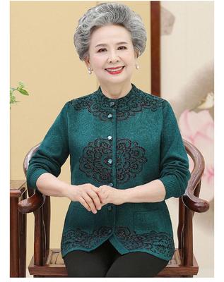 Knitwear Coat Middle-aged and Elderly Women's Sweater Spring and Autumn