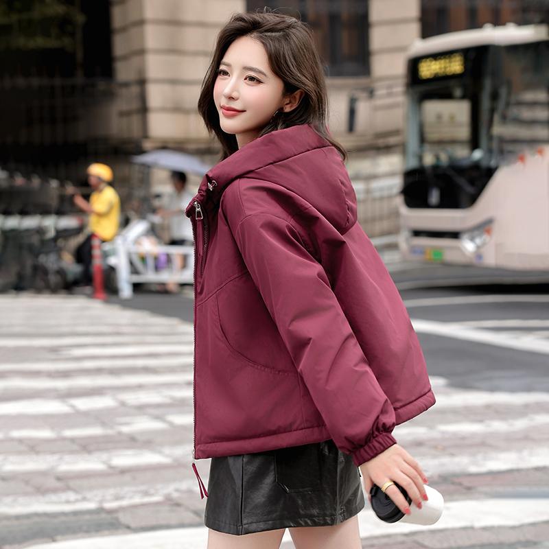 Autumn Winter Thicken Warm Parka Women Casual Sweety Solid Color Big Pocket Loose Hooded Coat Jackets Outwear