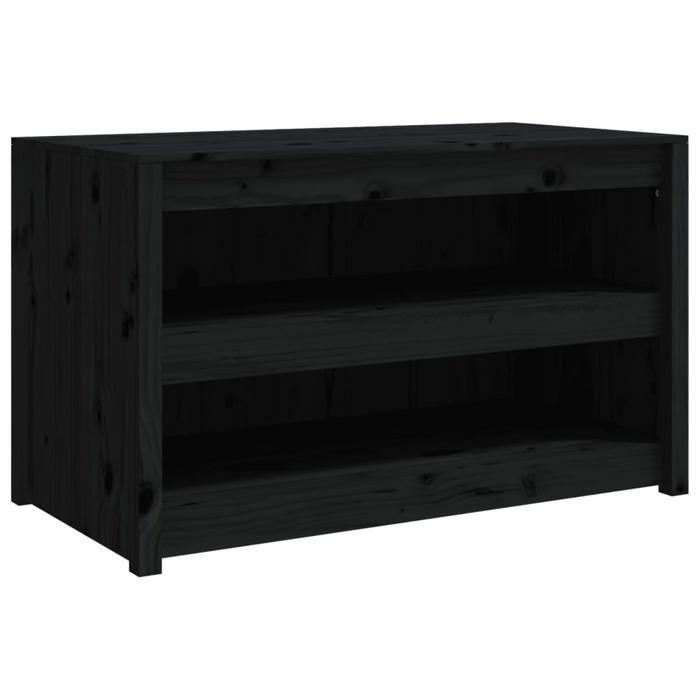 VidaXL Outdoor Kitchen Cabinet Black 106x55x64cm Solid Pine Wood 832335