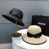 Summer bow straw woven sun hat women 2025 new seaside beach straw hat UV protection sun hat