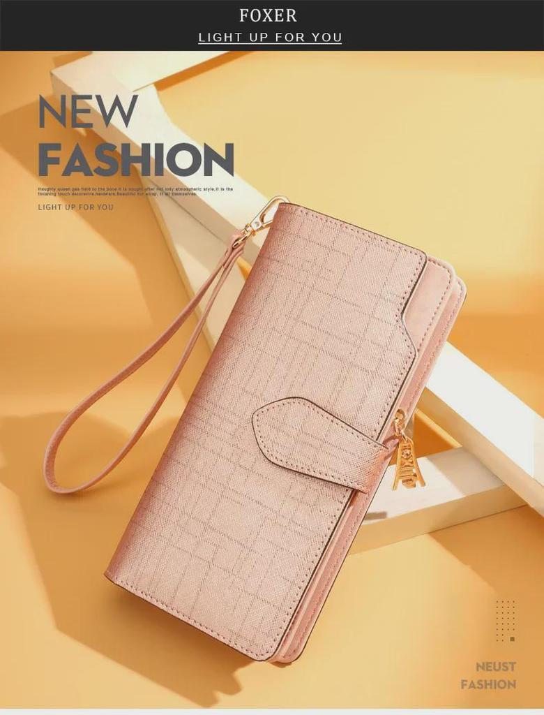 Women's 2024 Luxury Two-Layer Cowhide Long Clutch Wallet