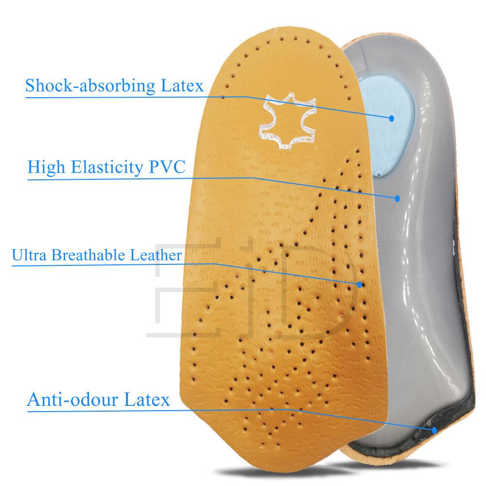 Leather Orthotic Insole for Flat Feet Arch Support O/X Leg Orthopedic Shoes Sole Insoles for Feet  Plantar Fasciitis Men Women