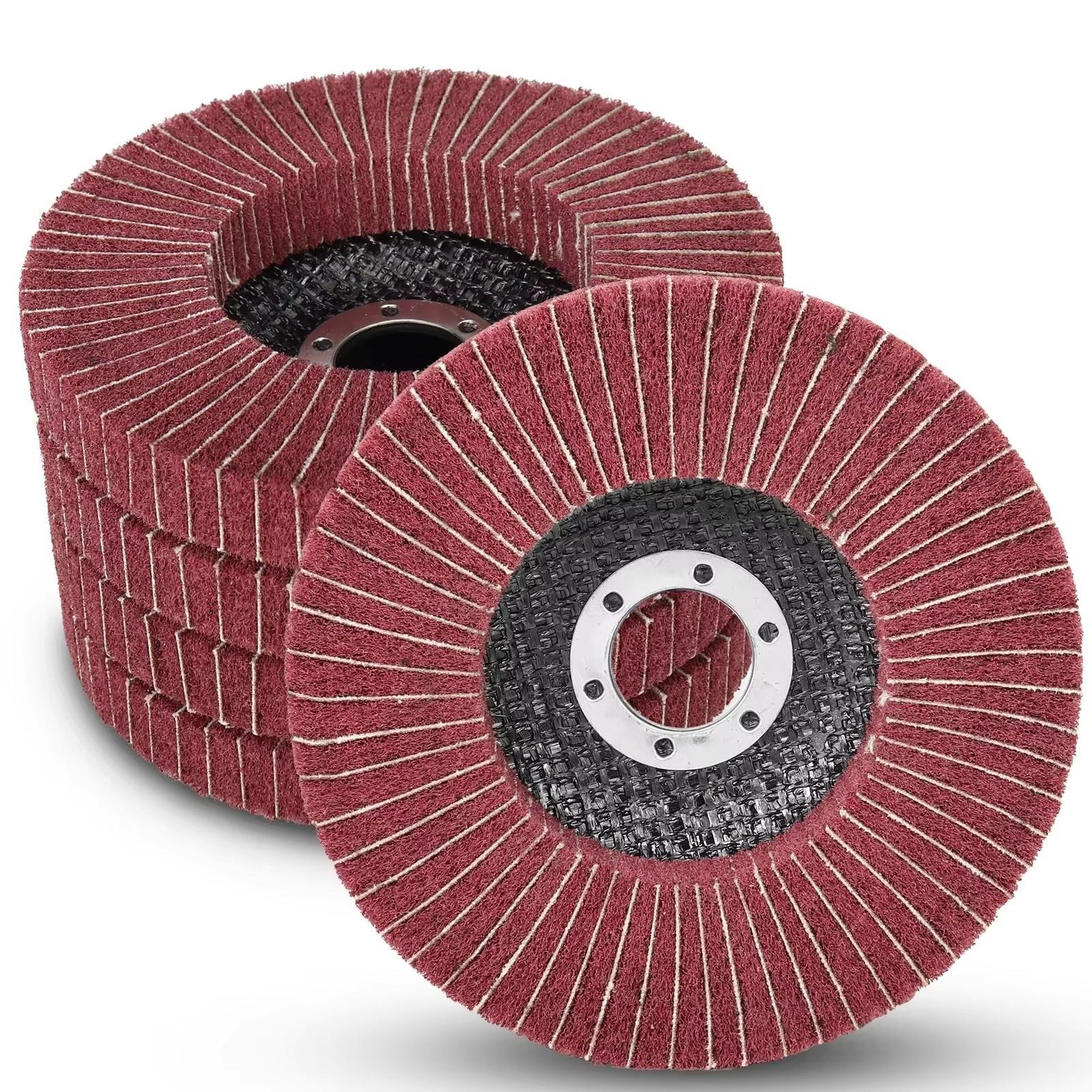 

5Pcs Angle Grinder Flap Grinding Disc Nylon Fiber Flap Polishing Wheel 4 /5 P120-P320 for Metal Stainless Steel 125mm&1pcs