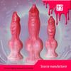 New Large Irregular Dog Phallus Female SM Silicone Anal Plug Sex Toy