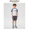 PawinPaw Kids' Cartoon Bear Color Block T-Shirt