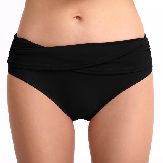 Dámské bikiny se středním pasem, plné zakrytí, nabírané tankiny, plavky slipy, kontrola bříška, plavky