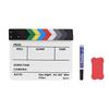 Professional Acrylic Clapboard Dry Erase TV Film Movie Director Cut Action Scene   Board Slate With Marker Pen Eraser