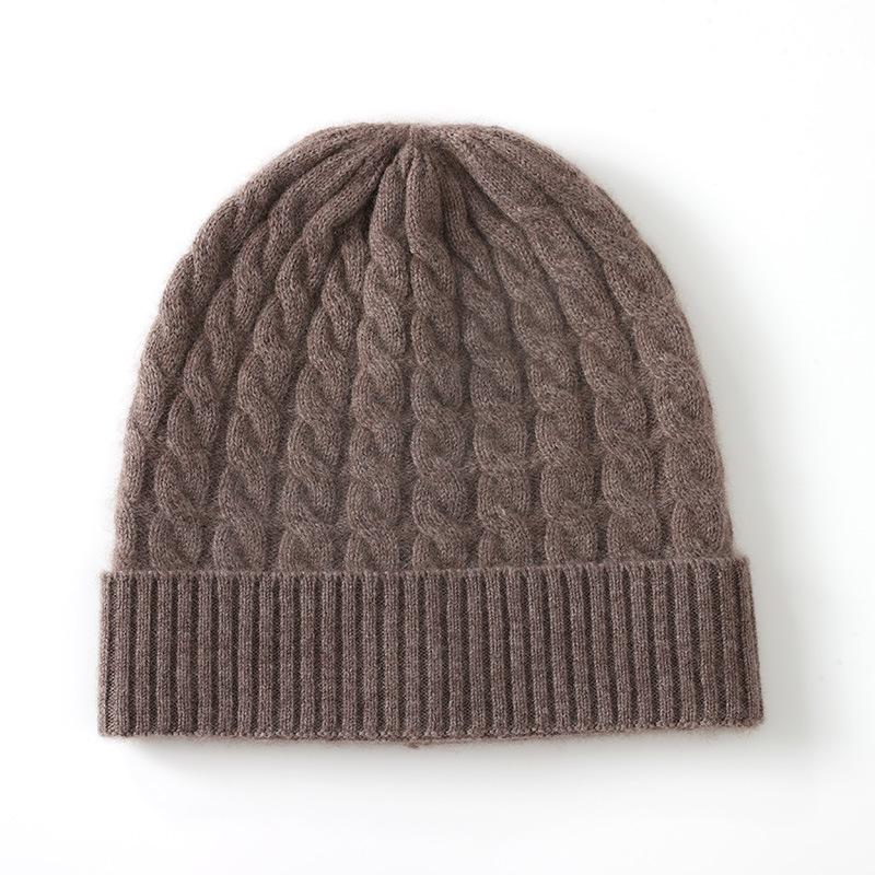 Soft Cashmere Hat Autumn and Winter New Style Casual Ear Protection Cuff Hat for Men and Women Twisted Fashion Knitted Hat