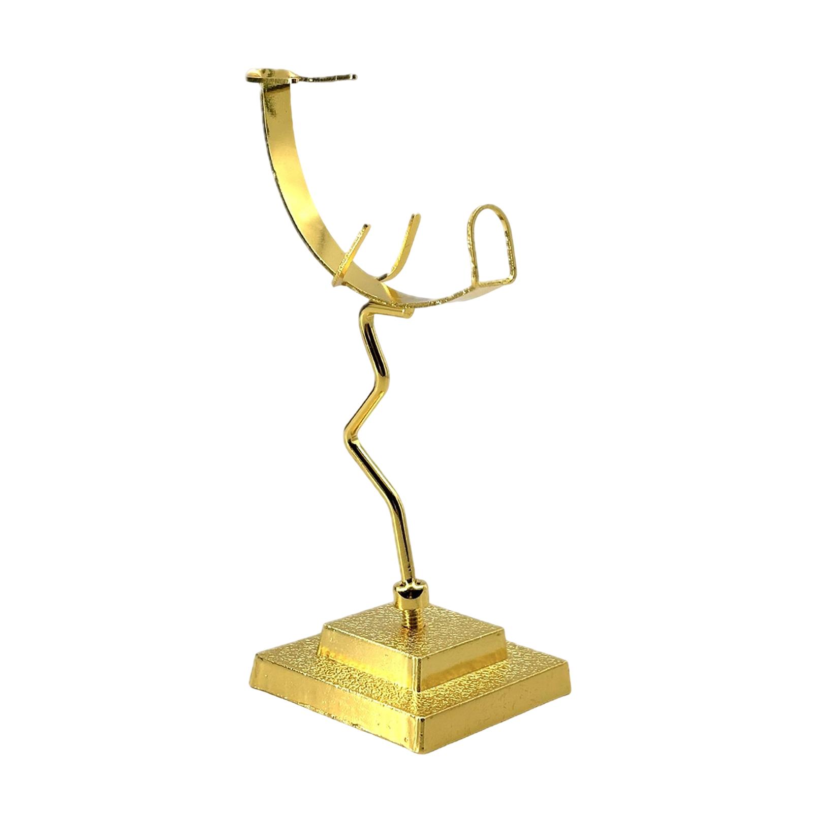 

Sleek Metal Rock Display Easel Holder Base for Natural Stone Crystal Photography Home Classroom золотой