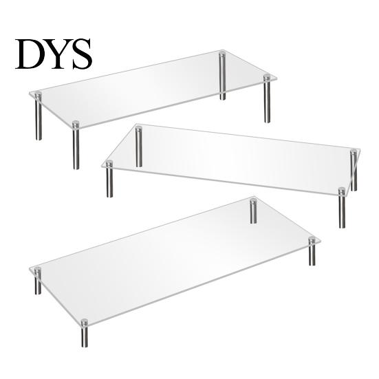 Decorative Dessert Table Organizer Acrylic Cake Stand, Multi-Tier Food Display Clear Cupcake Holder, Risers for Figurines Adjustable Metal Support