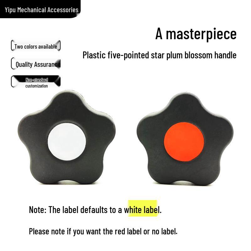 Plastic Five-Star Handwheel with Copper Core Threaded Rod
