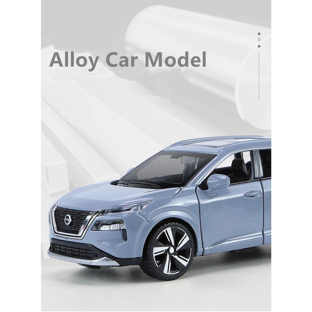 1/32 Nissan X-TRAIL SUV Alloy Car Model Diecast Metal Off-road Vehicles Car Model Simulation Sound and Light Childrens Toy Gifts