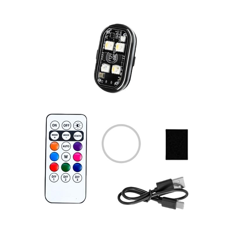 Беспроводной светодиодный стробоскоп с дистанционным управлением, USB-зарядка, светодиодный аварийный предупреждающий фонарь для автомобиля, мотоцикла, самолета, велосипеда
