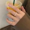 4Pcs Boho Rhinestone Rings Set for Women Wed Bridal Geometric Vintage Punk Metal Knuckle Ring Couple Jewelry Y2K Accessories