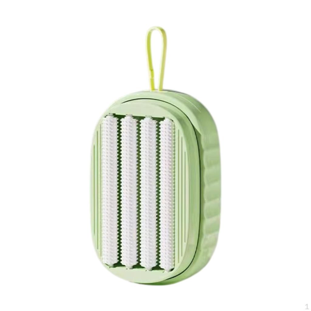 Cleaning Brush with Soap Dispenser Clothes Shoes Washing Roller Portable Bathroom Cleaner for