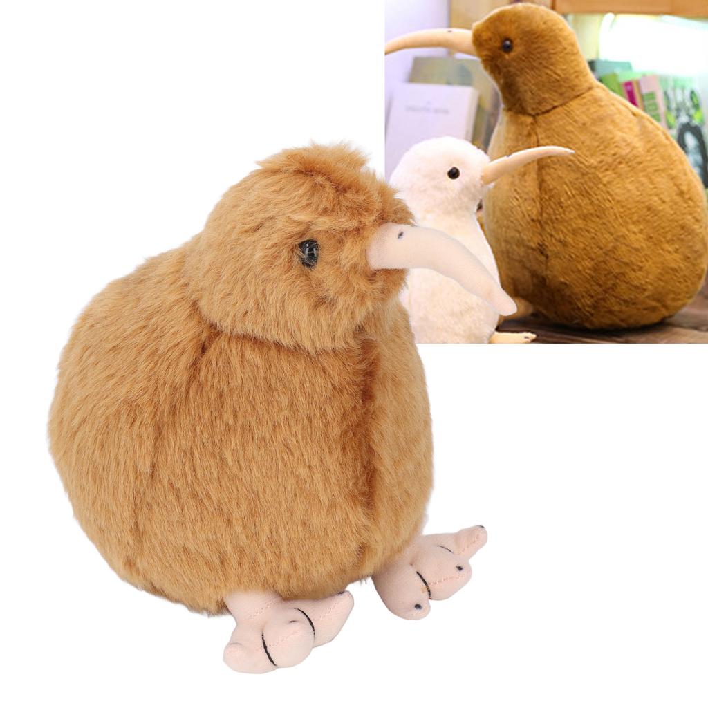 7.9inch Kiwi Bird Stuffed Toy Soft Cute Lifelike Portable Standing Plush Animal Toy for Kids Toddlers