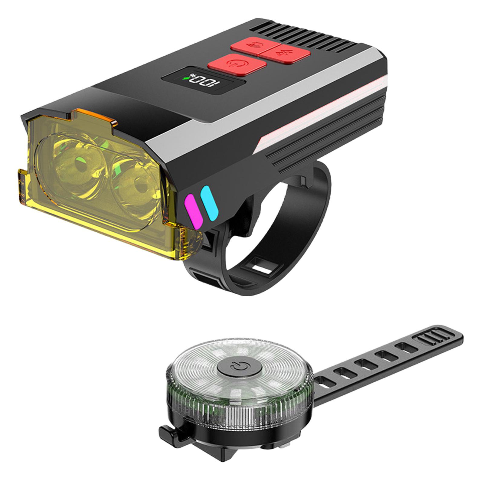 

2Pcs Headlight & Taillight Bike Front Lamp 4 Modes Lightweight Cycling Lights Bicycle Flashlight for Travel Cycling Accessories