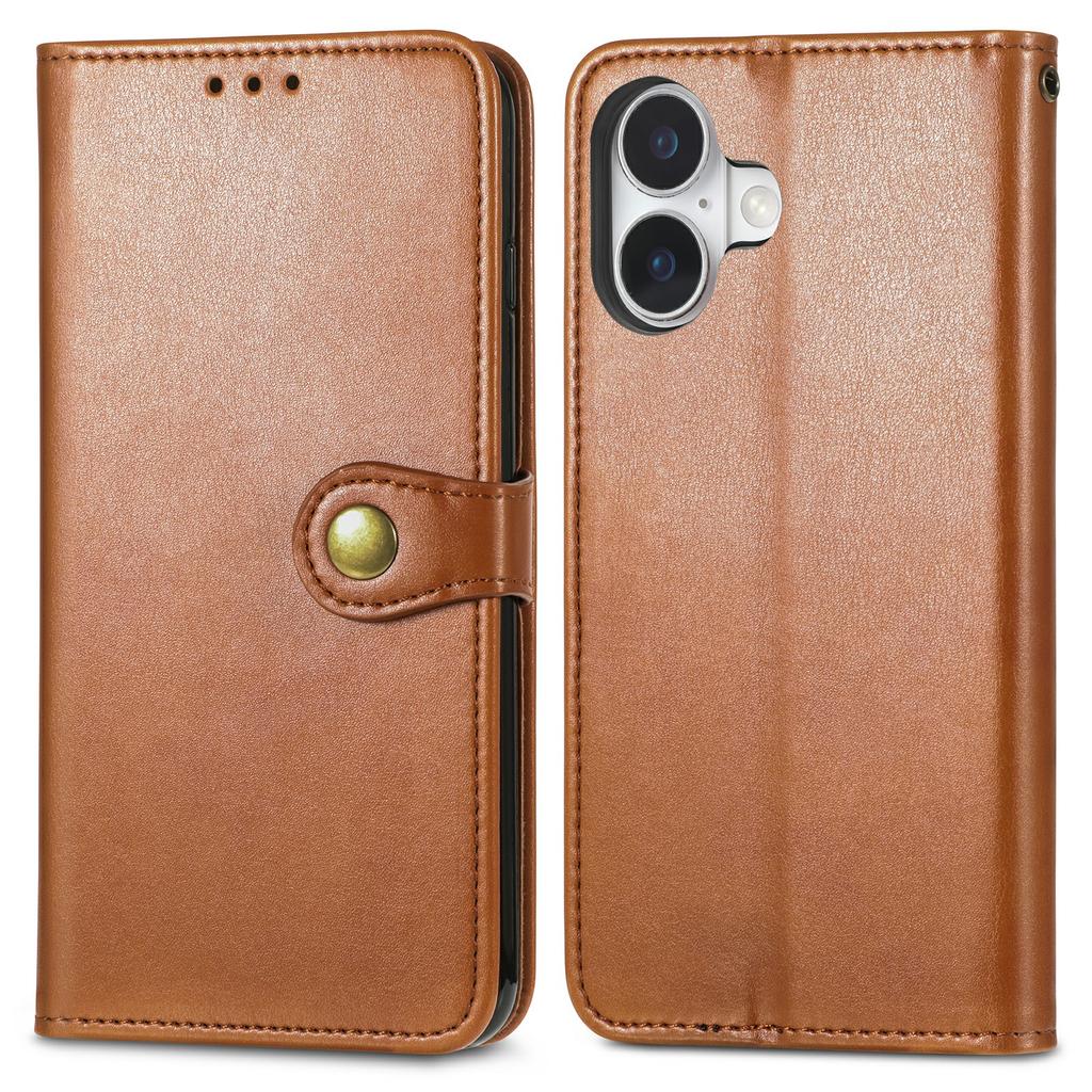 For iPhone 17 Case Wallet Stand Leather Phone Cover with Wrist Strap