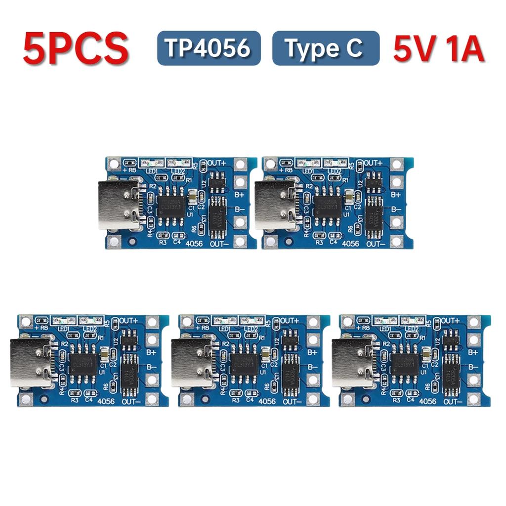 1-20PCS TP405~ 5V 1A 18650 Lithium Battery Charger Module Type-C/Micro USB/Mini USB Charging Board With Protection Dual Function