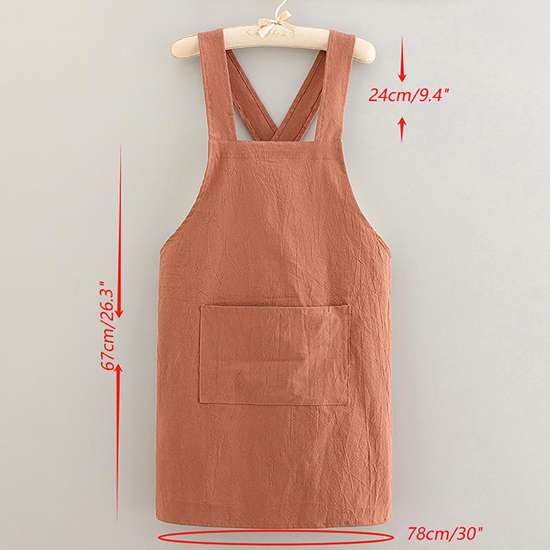 Cooking Cotton Kitchen Aprons Breathable Wear Resistant Adult Waist Aprons Anti Fouling Soft Restaurant Work Clothes Home