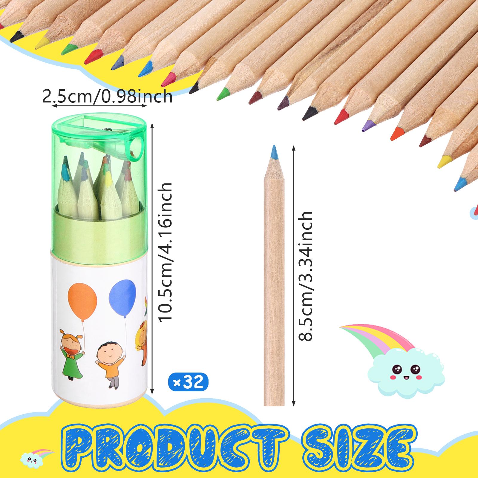 

32 Pack Inspirational Colored Pencils Bulk Mini 12 Colored Pencils With Sharpener In Tube Mini Drawing Pencils Set Back To Schoo армия зеленый