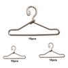 10 Pieces Dollhouse Playset Mini Clothes Hangers Pretend Play Dollhouse Clothes Hangers Doll House Clothing Rack for 1/12 1/8