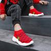 New sports shoes flying woven baby shoes medium older children's prince shoes running shoes platform casual shoes children's casual shoes
