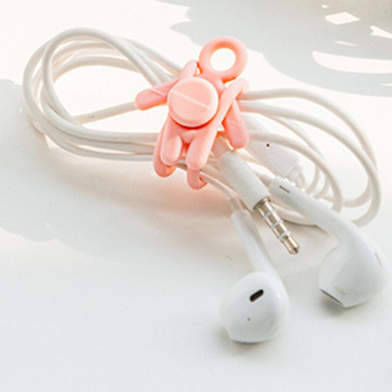 6PCS Cable Organizer Earphone Clip Charger Cord Management Silicone Wire Manager Holder Data Line Bobbin Winder Straps