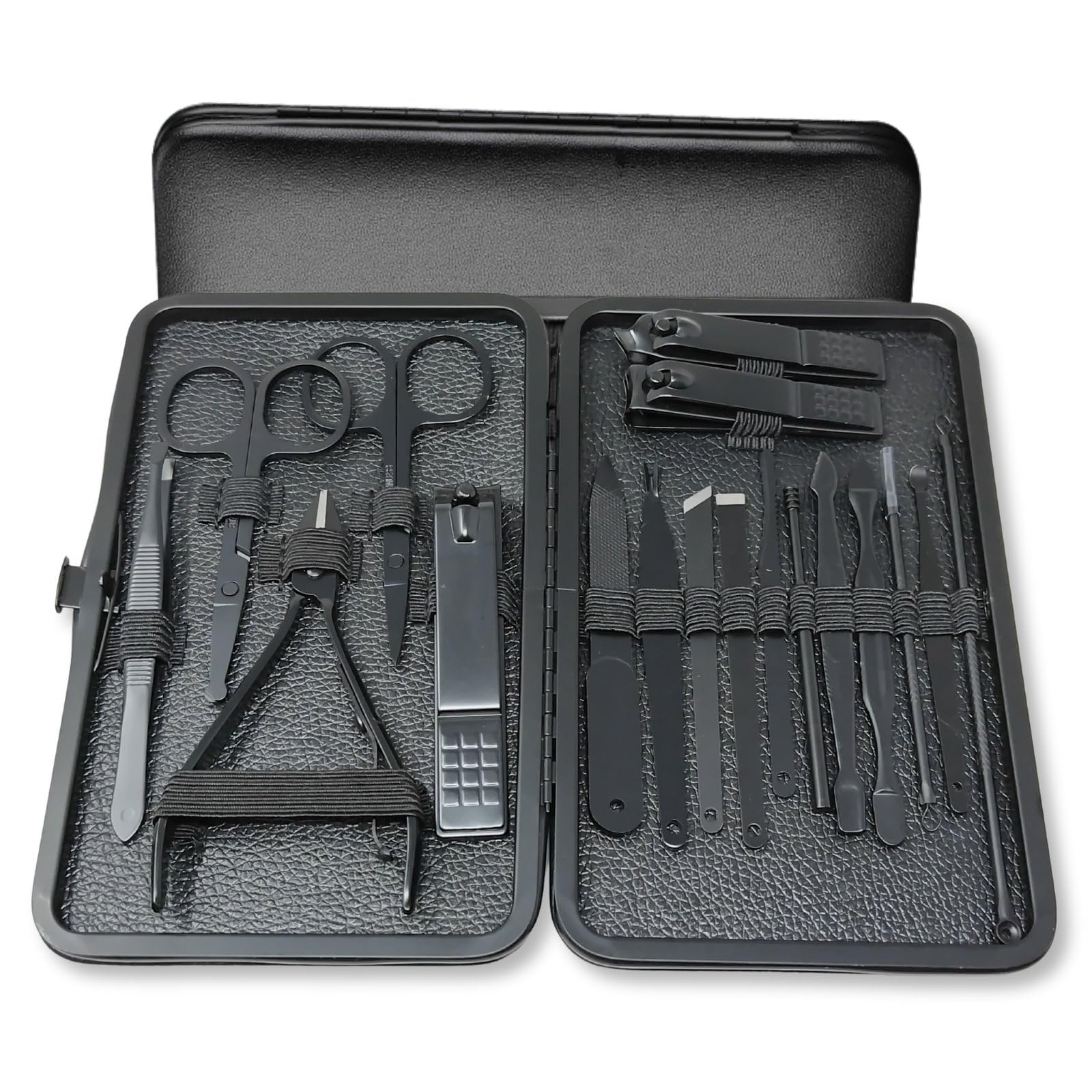 

COLORBIRD Уход за ногтями включает набор для ногтей, кутикулы, бровей и ушей: кусачки, пилочка, средства для ухода, ножницы, пинцеты, (Черный Красный, 18-Черный)